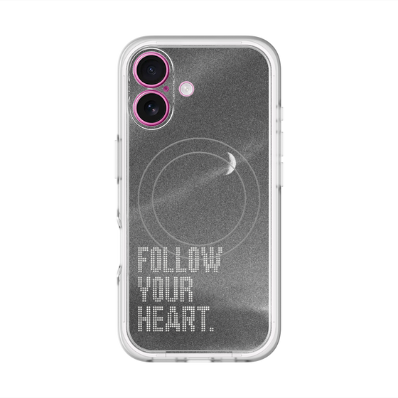 スリムプロテクションプレミアムケース with MagSafe［ オリジナル - ドットオーバーレイ - FOLLOW YOUR HEART/B ］