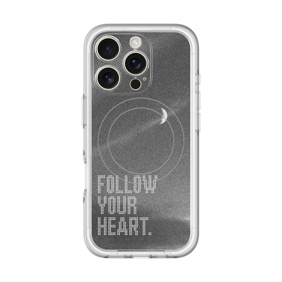 スリムプロテクションプレミアムケース with MagSafe［ オリジナル - ドットオーバーレイ - FOLLOW YOUR HEART/B ］