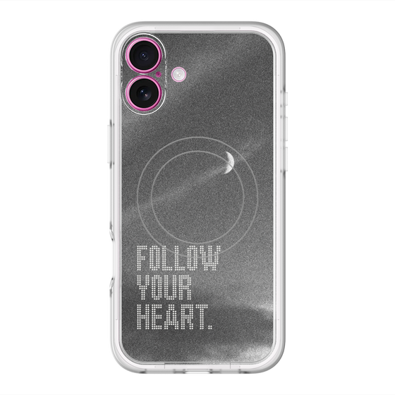 スリムプロテクションプレミアムケース with MagSafe［ オリジナル - ドットオーバーレイ - FOLLOW YOUR HEART/B ］