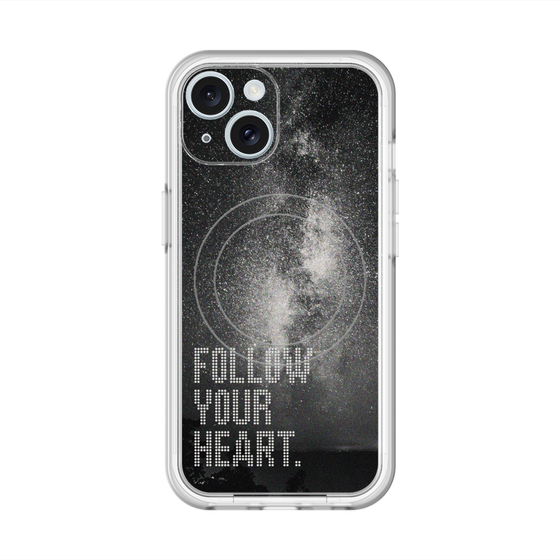 スリムプロテクションプレミアムケース with MagSafe［ オリジナル - ドットオーバーレイ - FOLLOW YOUR HEART/C ］