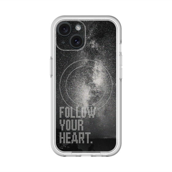 スリムプロテクションプレミアムケース with MagSafe［ オリジナル - ドットオーバーレイ - FOLLOW YOUR HEART/C ］