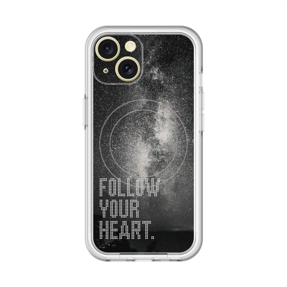 スリムプロテクションプレミアムケース with MagSafe［ オリジナル - ドットオーバーレイ - FOLLOW YOUR HEART/C ］