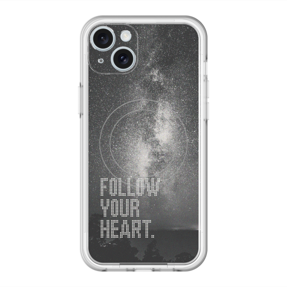スリムプロテクションプレミアムケース with MagSafe［ オリジナル - ドットオーバーレイ - FOLLOW YOUR HEART/C ］