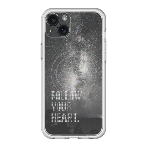 スリムプロテクションプレミアムケース with MagSafe［ オリジナル - ドットオーバーレイ - FOLLOW YOUR HEART/C ］
