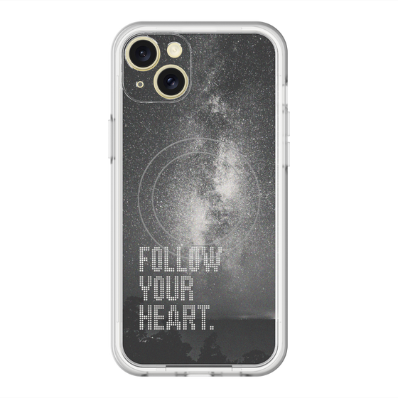 スリムプロテクションプレミアムケース with MagSafe［ オリジナル - ドットオーバーレイ - FOLLOW YOUR HEART/C ］