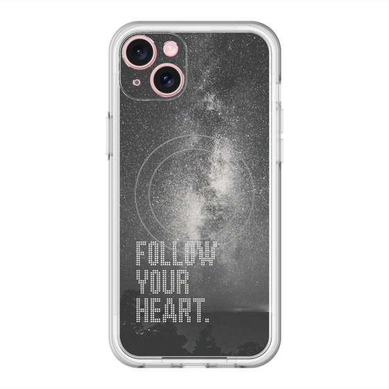 スリムプロテクションプレミアムケース with MagSafe［ オリジナル - ドットオーバーレイ - FOLLOW YOUR HEART/C ］