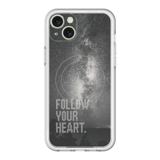 スリムプロテクションプレミアムケース with MagSafe［ オリジナル - ドットオーバーレイ - FOLLOW YOUR HEART/C ］