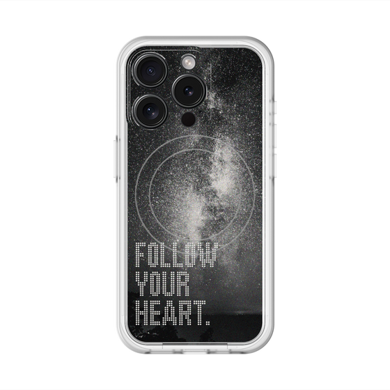 スリムプロテクションプレミアムケース with MagSafe［ オリジナル - ドットオーバーレイ - FOLLOW YOUR HEART/C ］