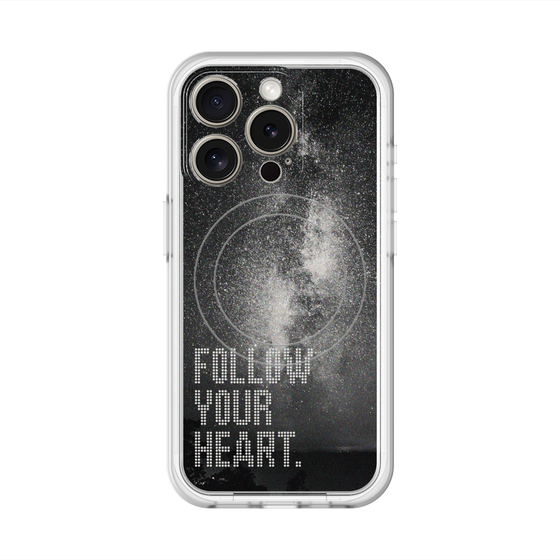 スリムプロテクションプレミアムケース with MagSafe［ オリジナル - ドットオーバーレイ - FOLLOW YOUR HEART/C ］