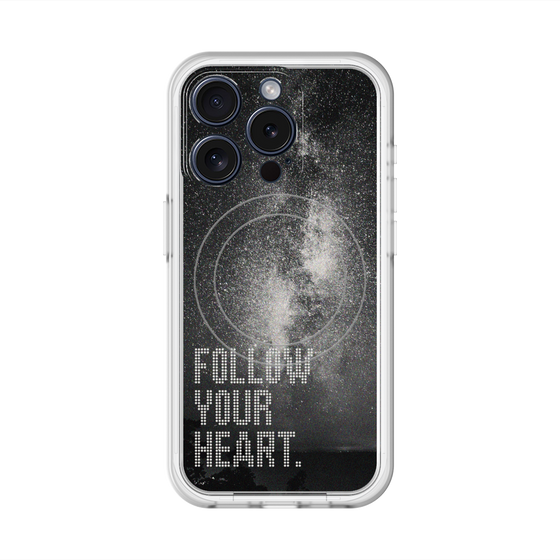 スリムプロテクションプレミアムケース with MagSafe［ オリジナル - ドットオーバーレイ - FOLLOW YOUR HEART/C ］