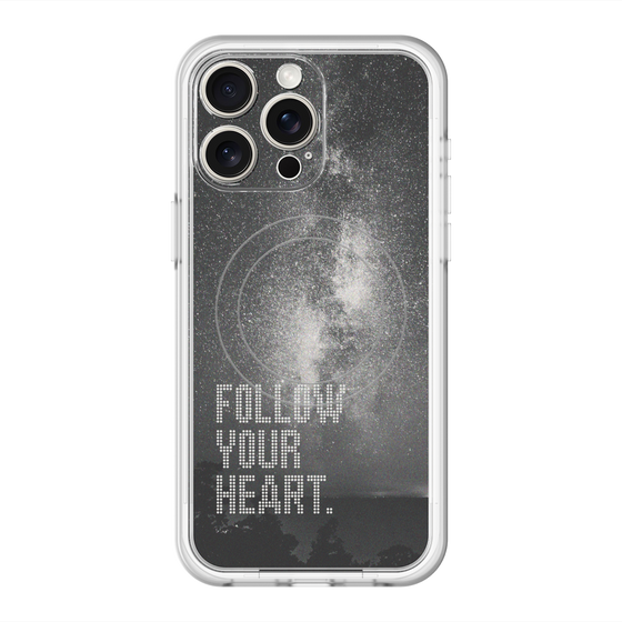 スリムプロテクションプレミアムケース with MagSafe［ オリジナル - ドットオーバーレイ - FOLLOW YOUR HEART/C ］