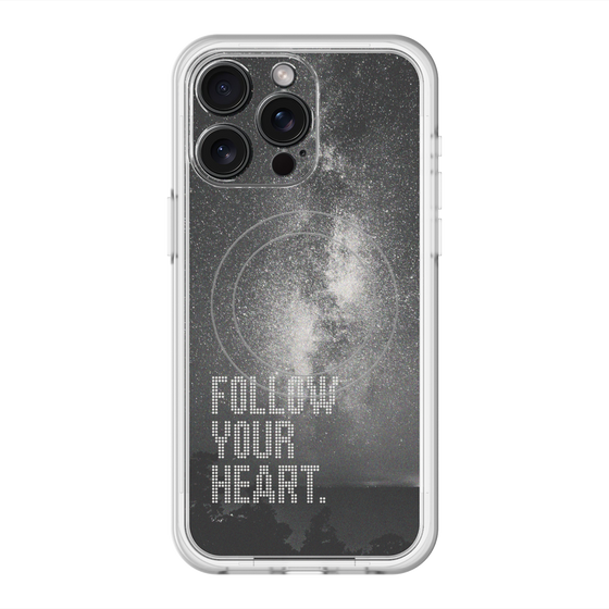 スリムプロテクションプレミアムケース with MagSafe［ オリジナル - ドットオーバーレイ - FOLLOW YOUR HEART/C ］
