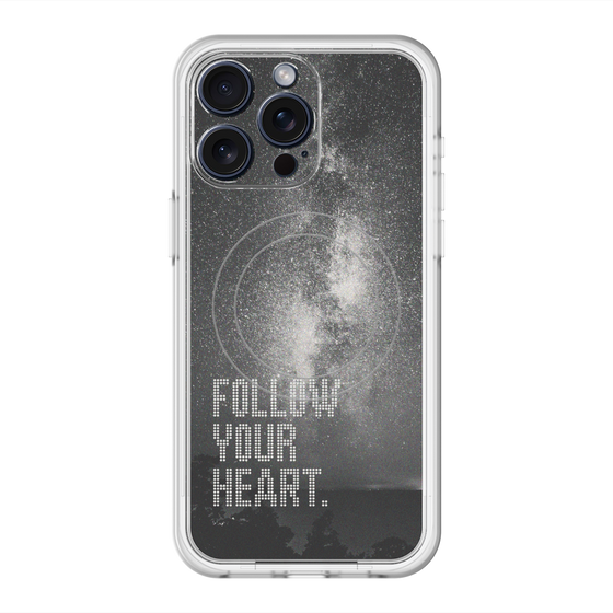 スリムプロテクションプレミアムケース with MagSafe［ オリジナル - ドットオーバーレイ - FOLLOW YOUR HEART/C ］