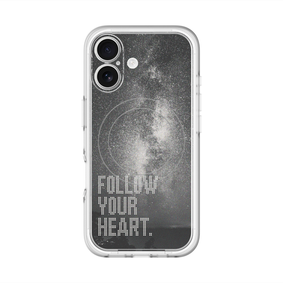 スリムプロテクションプレミアムケース with MagSafe［ オリジナル - ドットオーバーレイ - FOLLOW YOUR HEART/C ］