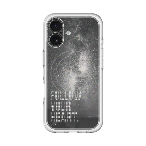 スリムプロテクションプレミアムケース with MagSafe［ オリジナル - ドットオーバーレイ - FOLLOW YOUR HEART/C ］
