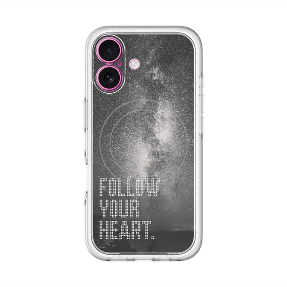 スリムプロテクションプレミアムケース with MagSafe［ オリジナル - ドットオーバーレイ - FOLLOW YOUR HEART/C ］