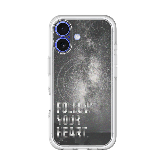 スリムプロテクションプレミアムケース with MagSafe［ オリジナル - ドットオーバーレイ - FOLLOW YOUR HEART/C ］