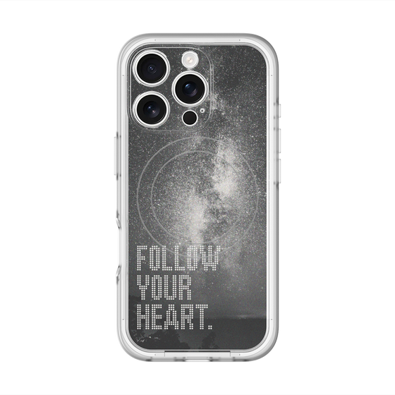 スリムプロテクションプレミアムケース with MagSafe［ オリジナル - ドットオーバーレイ - FOLLOW YOUR HEART/C ］