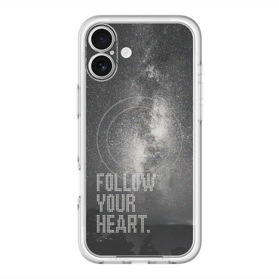 スリムプロテクションプレミアムケース with MagSafe［ オリジナル - ドットオーバーレイ - FOLLOW YOUR HEART/C ］