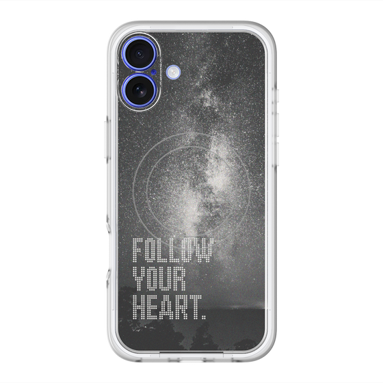 スリムプロテクションプレミアムケース with MagSafe［ オリジナル - ドットオーバーレイ - FOLLOW YOUR HEART/C ］