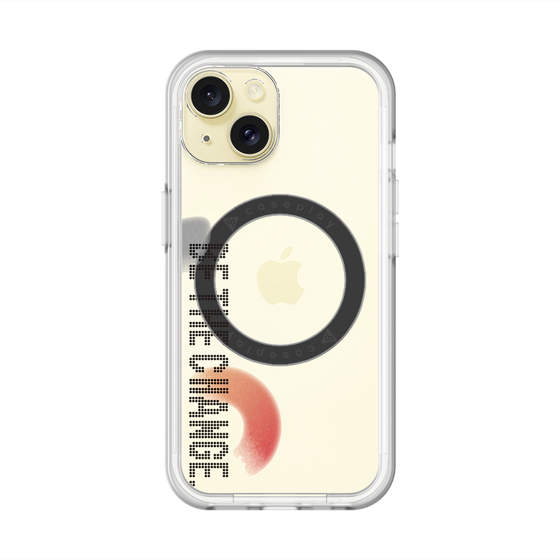スリムプロテクションプレミアムケース with MagSafe［ オリジナル - ドットオーバーレイ - BE THE CHANGE/A ］