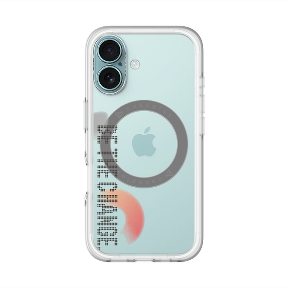 スリムプロテクションプレミアムケース with MagSafe［ オリジナル - ドットオーバーレイ - BE THE CHANGE/A ］