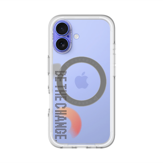 スリムプロテクションプレミアムケース with MagSafe［ オリジナル - ドットオーバーレイ - BE THE CHANGE/A ］