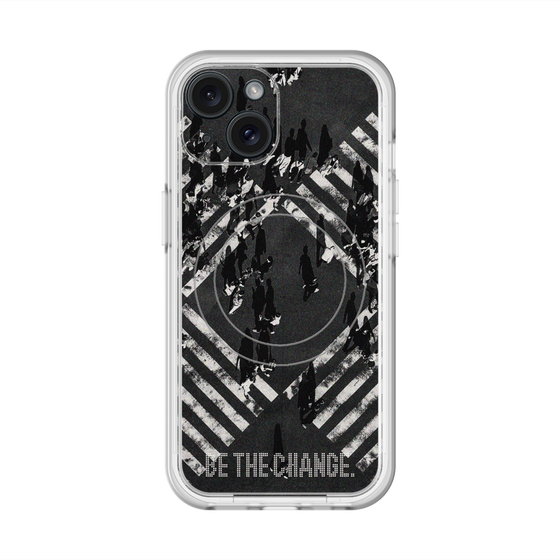 スリムプロテクションプレミアムケース with MagSafe［ オリジナル - ドットオーバーレイ - BE THE CHANGE/B ］