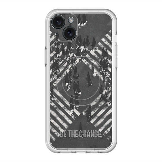 スリムプロテクションプレミアムケース with MagSafe［ オリジナル - ドットオーバーレイ - BE THE CHANGE/B ］