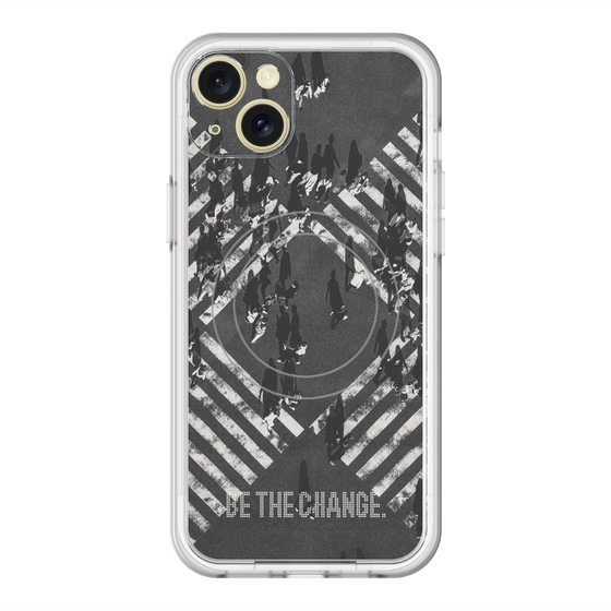 スリムプロテクションプレミアムケース with MagSafe［ オリジナル - ドットオーバーレイ - BE THE CHANGE/B ］