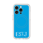 スリムプロテクションプレミアムケース with MagSafe［ オリジナル - ESTJ 幹部 - アルファベット - ブルー ］