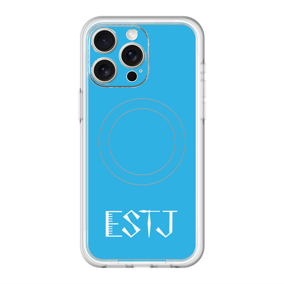 スリムプロテクションプレミアムケース with MagSafe［ オリジナル - ESTJ 幹部 - アルファベット - ブルー ］