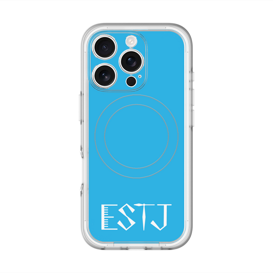 スリムプロテクションプレミアムケース with MagSafe［ オリジナル - ESTJ 幹部 - アルファベット - ブルー ］