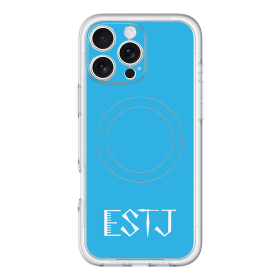 スリムプロテクションプレミアムケース with MagSafe［ オリジナル - ESTJ 幹部 - アルファベット - ブルー ］