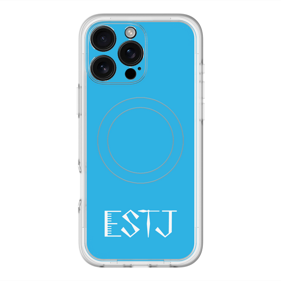 スリムプロテクションプレミアムケース with MagSafe［ オリジナル - ESTJ 幹部 - アルファベット - ブルー ］