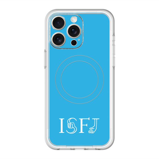 スリムプロテクションプレミアムケース with MagSafe［ オリジナル - ISFJ 擁護者 - アルファベット - ブルー ］