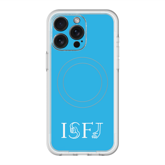 スリムプロテクションプレミアムケース with MagSafe［ オリジナル - ISFJ 擁護者 - アルファベット - ブルー ］