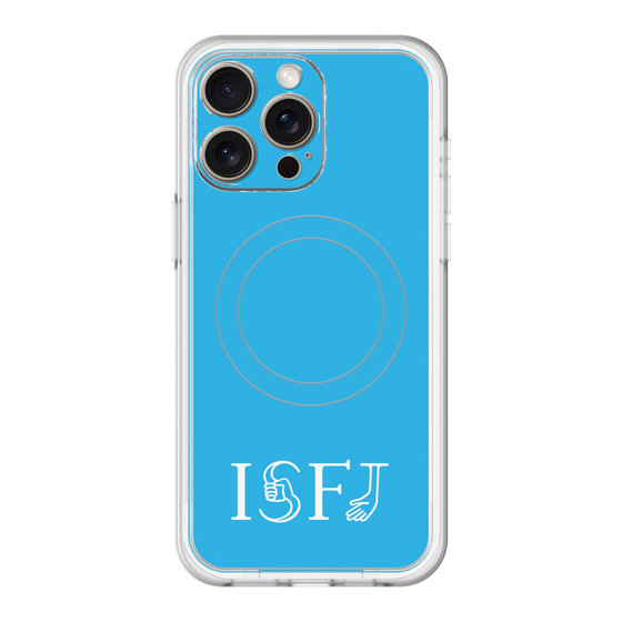スリムプロテクションプレミアムケース with MagSafe［ オリジナル - ISFJ 擁護者 - アルファベット - ブルー ］