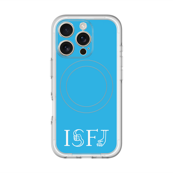 スリムプロテクションプレミアムケース with MagSafe［ オリジナル - ISFJ 擁護者 - アルファベット - ブルー ］