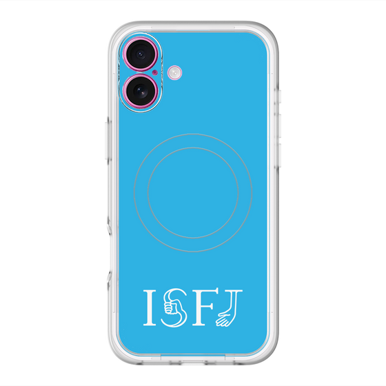スリムプロテクションプレミアムケース with MagSafe［ オリジナル - ISFJ 擁護者 - アルファベット - ブルー ］