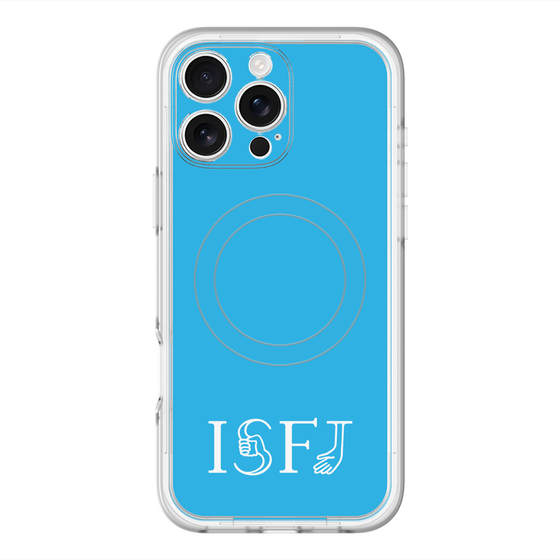 スリムプロテクションプレミアムケース with MagSafe［ オリジナル - ISFJ 擁護者 - アルファベット - ブルー ］