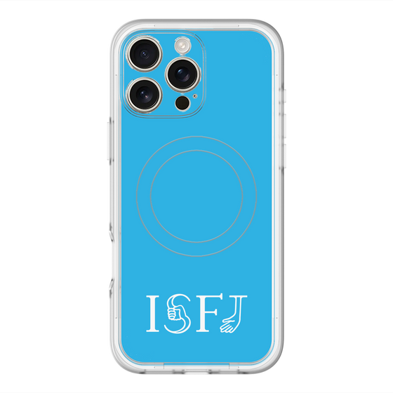 スリムプロテクションプレミアムケース with MagSafe［ オリジナル - ISFJ 擁護者 - アルファベット - ブルー ］