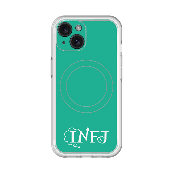 スリムプロテクションプレミアムケース with MagSafe［ オリジナル - INFJ 提唱者 - アルファベット - グリーン ］