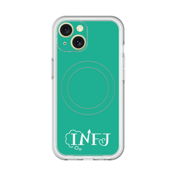 スリムプロテクションプレミアムケース with MagSafe［ オリジナル - INFJ 提唱者 - アルファベット - グリーン ］