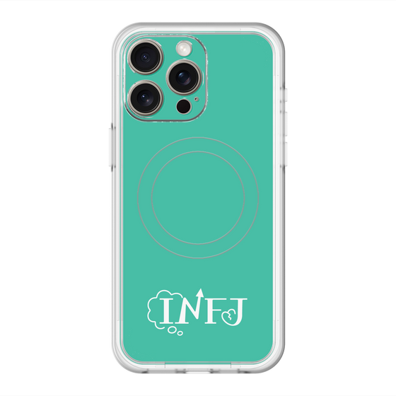 スリムプロテクションプレミアムケース with MagSafe［ オリジナル - INFJ 提唱者 - アルファベット - グリーン ］