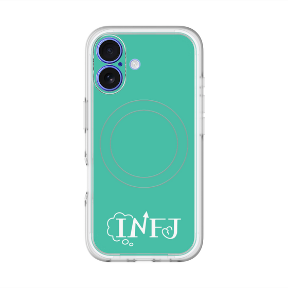 スリムプロテクションプレミアムケース with MagSafe［ オリジナル - INFJ 提唱者 - アルファベット - グリーン ］