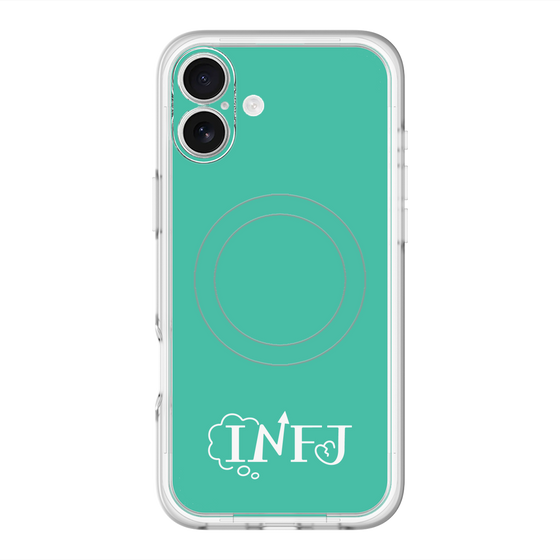 スリムプロテクションプレミアムケース with MagSafe［ オリジナル - INFJ 提唱者 - アルファベット - グリーン ］