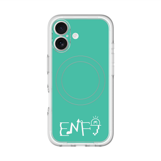 スリムプロテクションプレミアムケース with MagSafe［ オリジナル - ENFJ 主人公 - アルファベット - グリーン ］