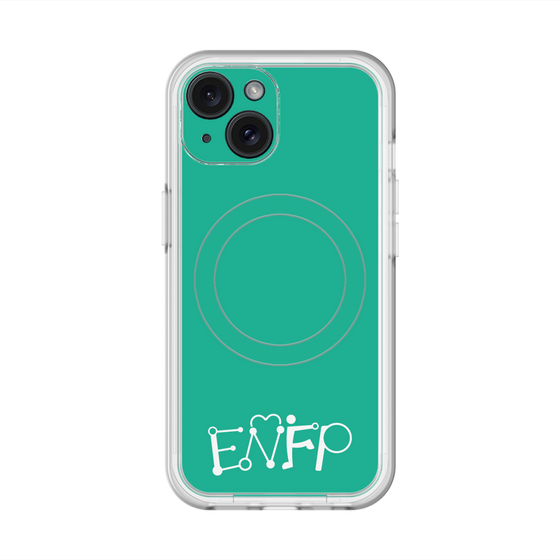 スリムプロテクションプレミアムケース with MagSafe［ オリジナル - ENFP 運動家 - アルファベット - グリーン ］