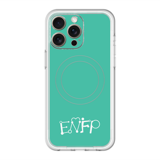 スリムプロテクションプレミアムケース with MagSafe［ オリジナル - ENFP 運動家 - アルファベット - グリーン ］